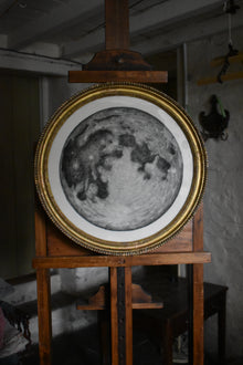  The Beaver Moon (November 2024), in a hand-carved and water-gilded circular frame, circa 1800