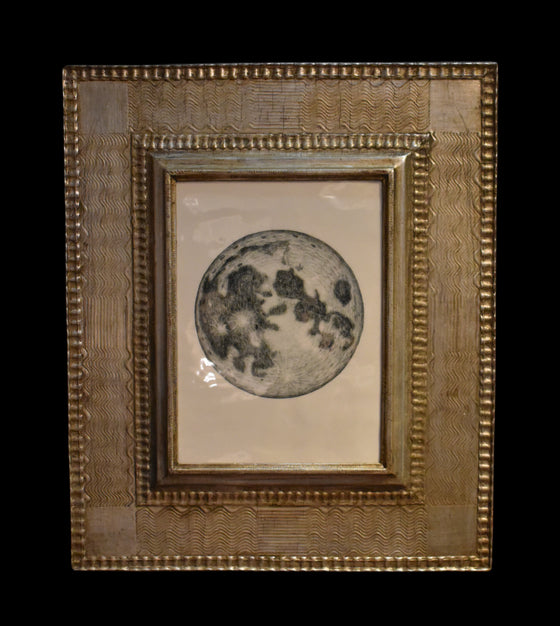 The Moon, presented in a 1924 Fine Art Society frame, water-gilded with moon-gold, on intricately carved gesso