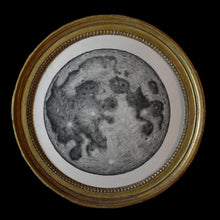  The Moon, in a hand-carved and water-gilded circular frame, circa 1800