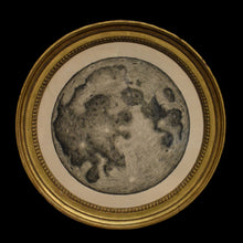  The Moon, in a hand-carved and water-gilded circular frame, circa 1800