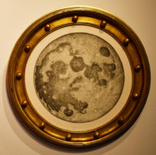  Full moon, 25 March 2024, presented in a gilded Victorian circular frame
